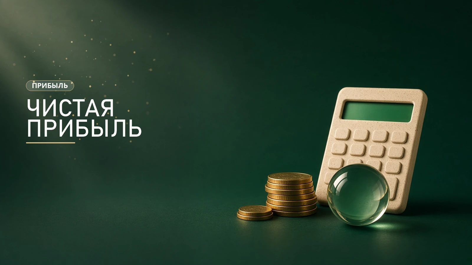 Калькулятор, монеты и стекло - чистая прибыль